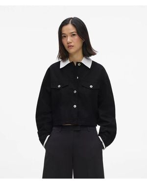 KL Jeans And Canvas Jacket - Black