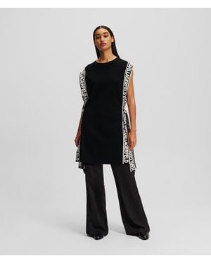 Karl Lagerfeld Logo Knitted Vest - Black