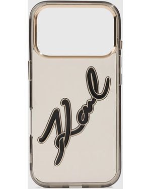 KARL LAGERFELD Signature Iphone 17 Pro Case - Natural