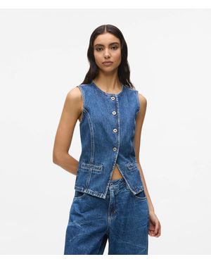 KL Jeans Fitted Denim Waistcoat - Blue