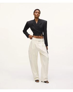 KARL LAGERFELD Kl Studio Barrel-Leg Trousers - Natural
