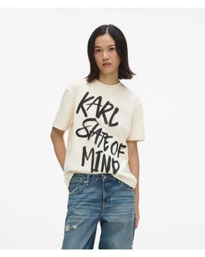 KL Jeans Regular‑Fit Karl Quote T-Shirt - White