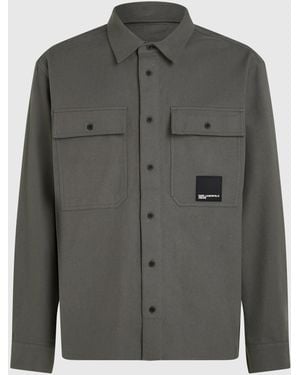 KL Jeans Flannel Cotton Overshirt - Grey