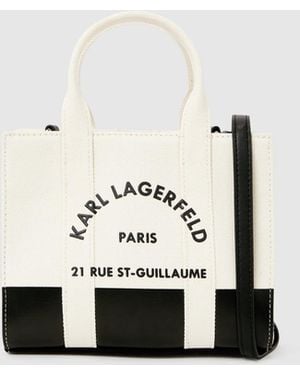 KARL LAGERFELD Rue St-Guillaume Mini Tote Bag - Natural