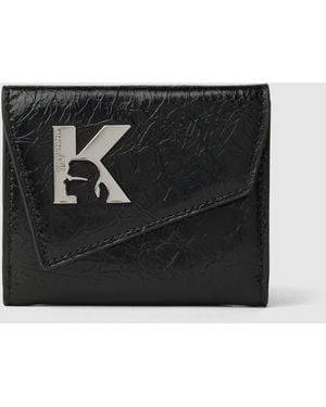KL Jeans Geo Wallet And Keychain Gift Set - Black