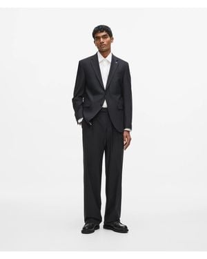 KARL LAGERFELD Smooth Tailored Trousers - Black
