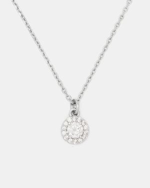 Kate Spade Kate Spade You'Re A Gem Pave Halo Pendant - White