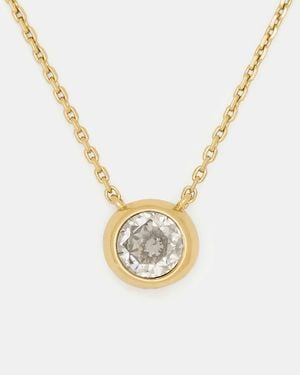Kate Spade Kate Spade Round Stone Pendant - Metallic