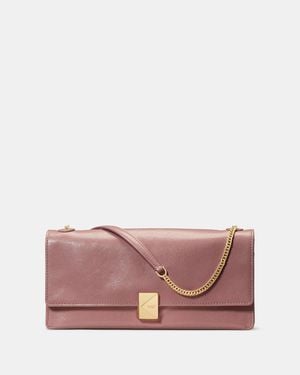Kate Spade Deco Glazed Schultertasche Aus Leder, Weich - Pink