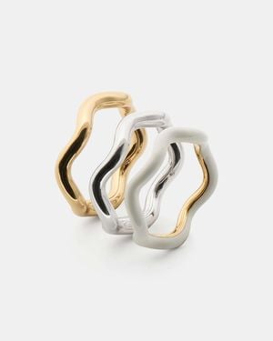 Kate Spade Wave Ring Set - Metallic