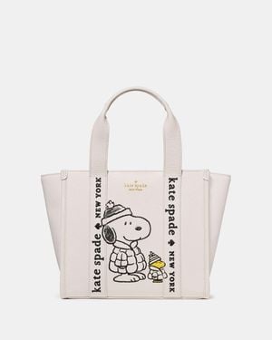 Kate Spade Kip Peanuts Tote Bag, Klein - Weiß