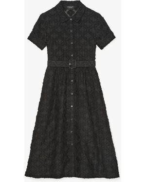 Kate Spade Belted Midi Shirt Dress - Black