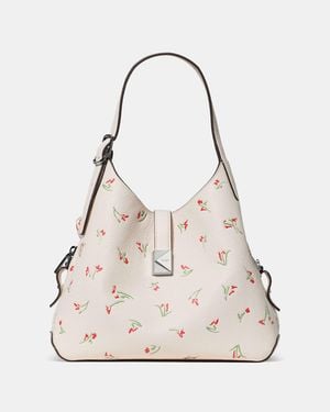 Kate Spade Deco Vibrant Buds Crossbody Tote Bag - White