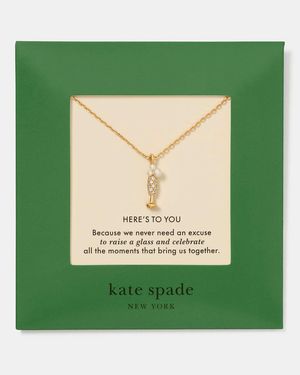 Kate Spade Gifting Here's To You Pendant - Green
