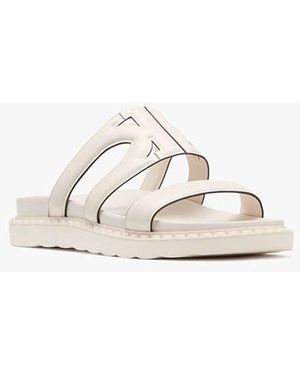 【Kate Spade】Hallie Smooth Leather Flat ◆国内発送◆ Kate Spade Hallie Perforated Leather Slingback Flat in White