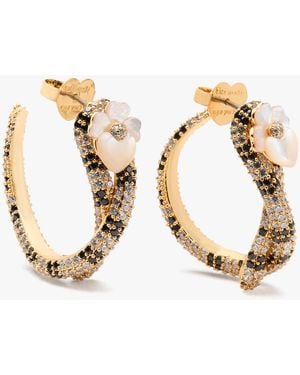 Kate Spade Shining Snake Hoops - Metallic