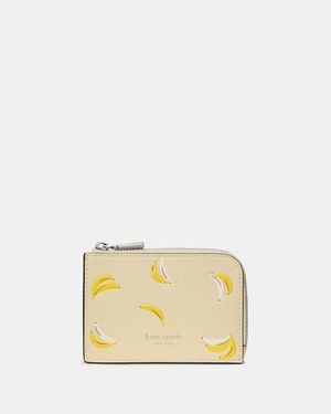 Kate Spade Banana Mini Zip Card Case - Metallic