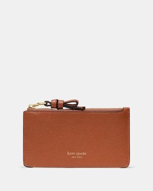 Kate Spade Loop Zip Card Case - Brown