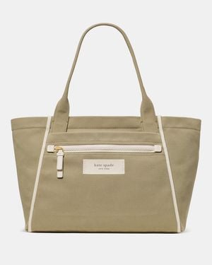 Kate Spade Dash Large Canvas Tote Bag - Natural