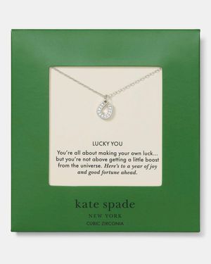 Kate Spade Lucky You Carded Pendant - Green