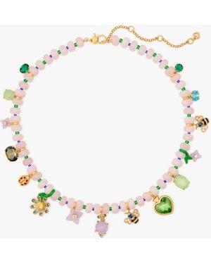 Kate Spade Garden Friends Beaded Charm Necklace - White