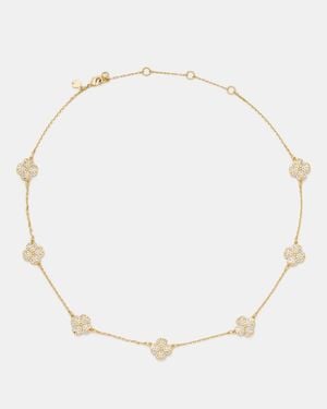 Kate Spade Flower Pave Scatter Necklace - White