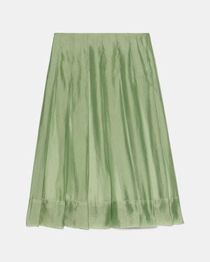 Kate Spade Kate Spade Crinkled Organza Pleated Skirt - Green
