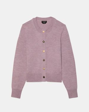 Kate Spade Novelty Button Nell Cardigan - Purple