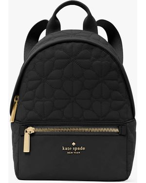 Kate Spade Spade Flower Rucksack Aus Nylon Mit Steppmuster, Klein - Schwarz