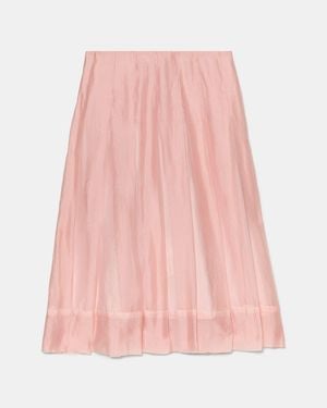 Kate Spade Kate Spade Crinkled Organza Pleated Skirt - Pink