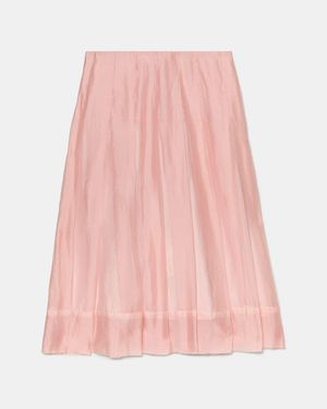 Kate Spade Kate Spade Crinkled Organza Pleated Skirt - Pink
