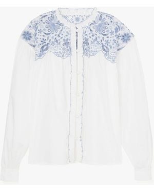 Kate Spade Floral Embroidered Blouse - White