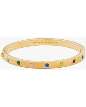 Kate Spade Heritage Spade Flower Metal Thin Hinged Bangle - Metallic
