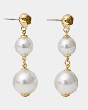 Kate Spade Golden Bloom Linear Earrings - White