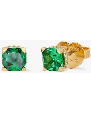 Kate Spade Little Luxuries 6mm Square Studs - Green
