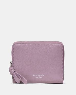 Kate Spade Loop Leather Small Zip Around Wallet - Purple
