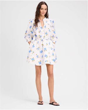 Kate Spade Whimsical Garden Belted Shirt Dress in Pink | Lyst