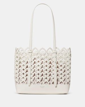 Kate Spade Do It All Woven Tote Bag - White