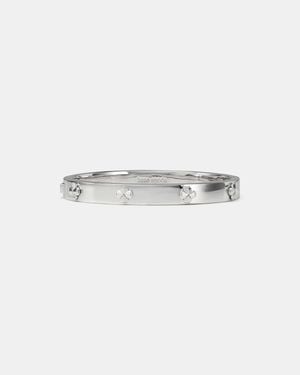 Kate Spade Spade Flower Hinged Bangle - White