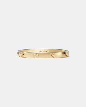 Kate Spade Spade Flower Hinged Bangle - White