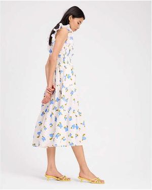 Kate Spade Festive Floral Tiered Dress in Blue | Lyst UK