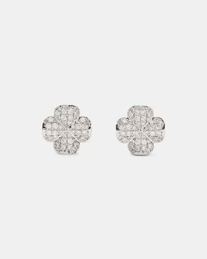 Kate Spade Spade Flower Pave Studs - White