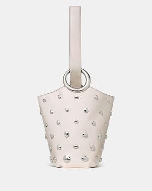 Kate Spade Halo Studded Mini Bucket Bag - White