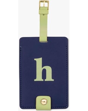 Kate Spade Monogrammed Navy Luggage Tag - Blue