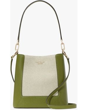 Kate Spade Lena Canvas Colourblock Bucket Bag - Green