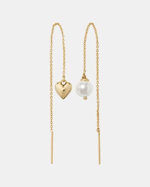 Kate Spade Chain Reaction Threader Earrings - White