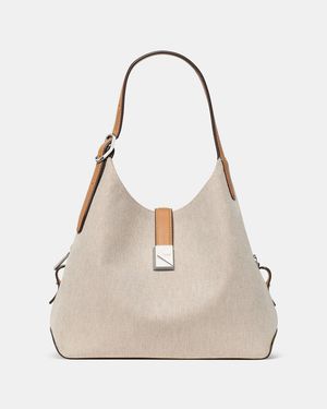 Kate Spade Deco Canvas Crossbody Tote Bag - Natural