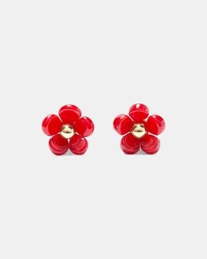 Kate Spade Summer Daze Flower Studs - Red