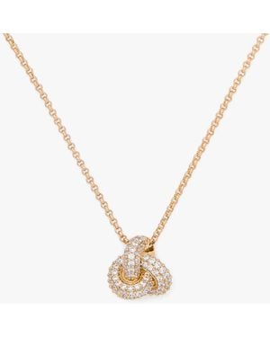 Kate Spade Double Knot Pave Pendant - White