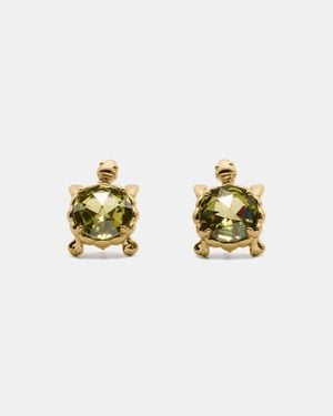 Kate Spade Secret Garden Turtle Studs - White